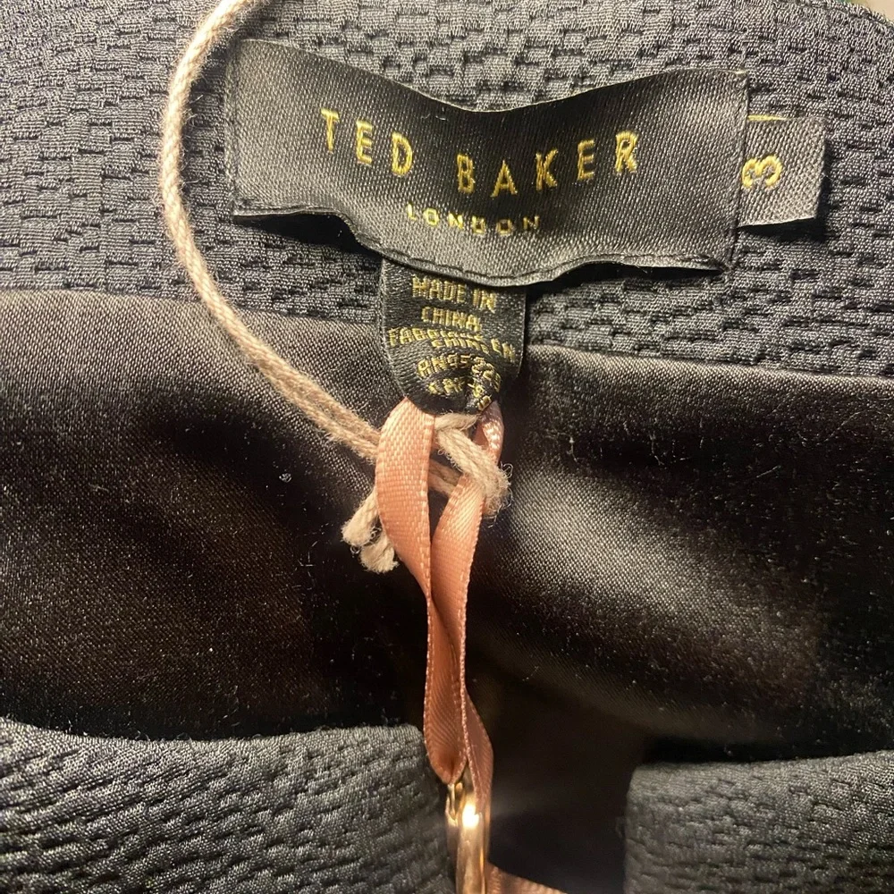 NWT Ted Baker Women’s Jamthun Peplum Zip Front Dress Designer Mini Sleeveless - Picture 11 of 13